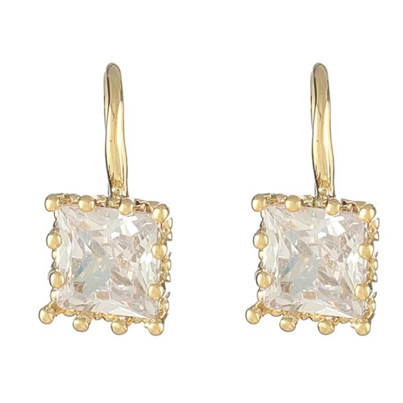 💛Gold plated square zircon earrings - Picture 4 of 7